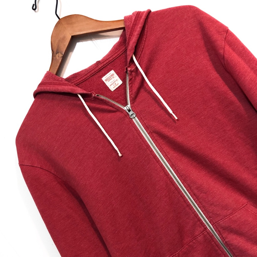 Mossimo Supply Co. Athletic Fit Red Zip-Up Hoodie